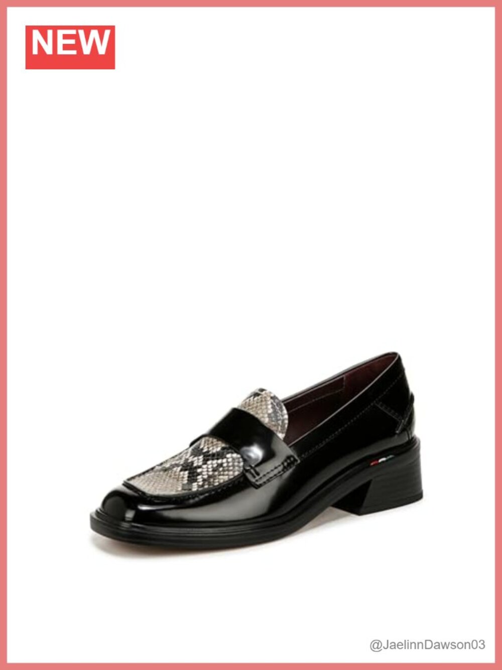 Franco Sarto Womens Loafers Slip On Block Heel PU Leather